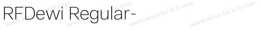 RFDewi Regular字体转换